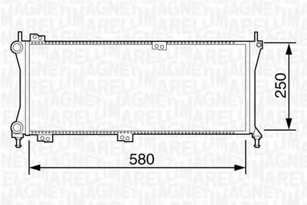 Радиатор, охлаждение двигателя MAGNETI MARELLI 350213814003