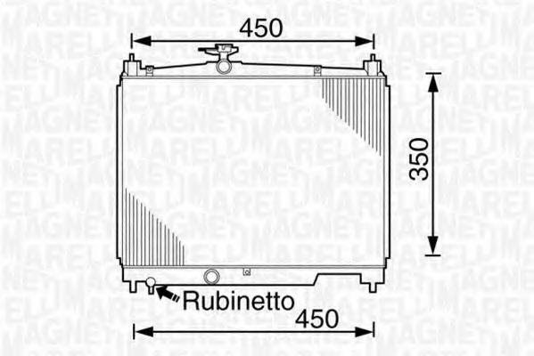 Радиатор, охлаждение двигателя MAGNETI MARELLI 350213826000