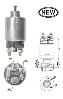 Тяговое реле, стартер MAGNETI MARELLI 940113050548