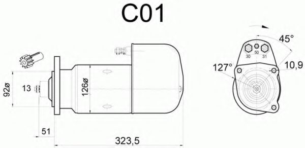 Стартер DELCO REMY 19024012