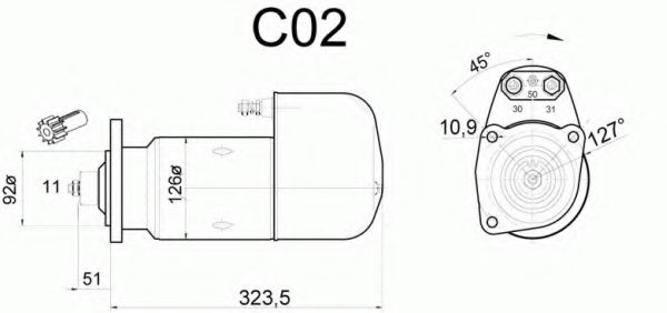 Стартер DELCO REMY 19024016