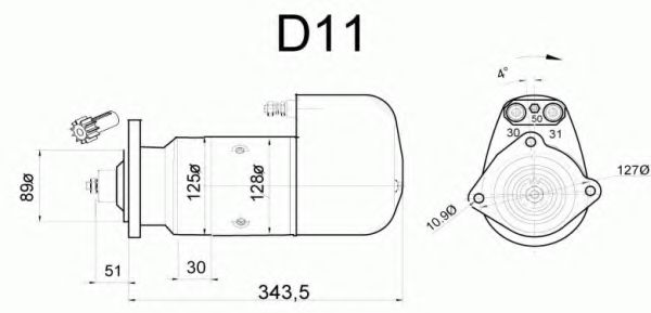 Стартер DELCO REMY 19024131