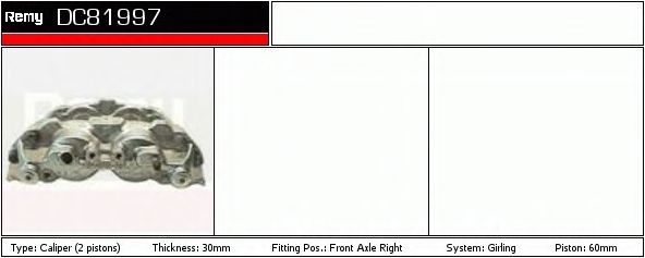 Тормозной суппорт DELCO REMY DC81997