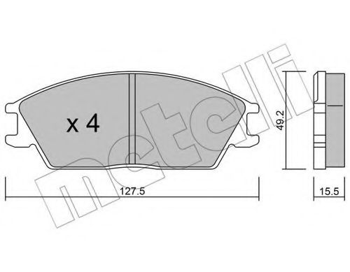 Комплект тормозных колодок, дисковый тормоз METELLI 22-0081-0