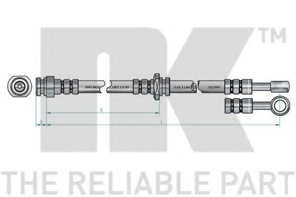 Тормозной шланг NK 855203