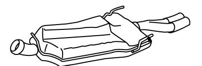 Глушитель выхлопных газов конечный ROSI 10899