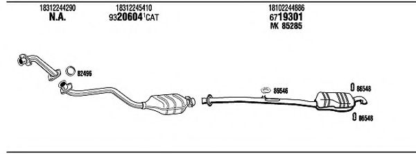 Система выпуска ОГ FONOS BW32527A