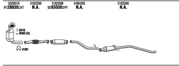Система выпуска ОГ FONOS FIH29487BA