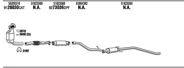 Система выпуска ОГ FONOS FIH29487BB