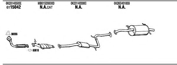 Система выпуска ОГ FONOS KIH05948A