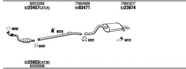 Система выпуска ОГ FONOS REK09040BA