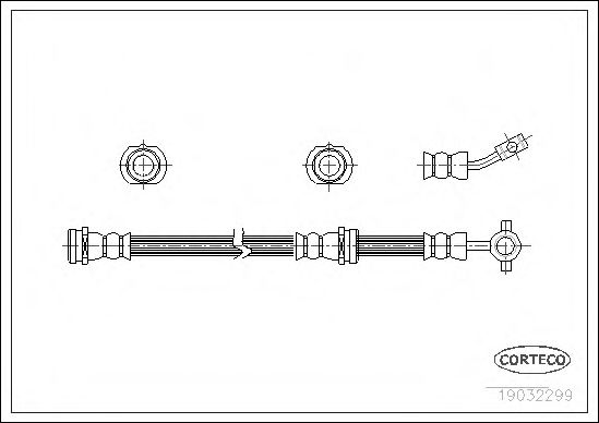 Тормозной шланг CORTECO 19032299