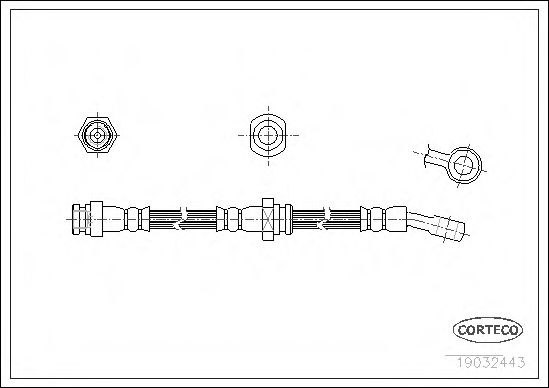 Тормозной шланг CORTECO 19032443