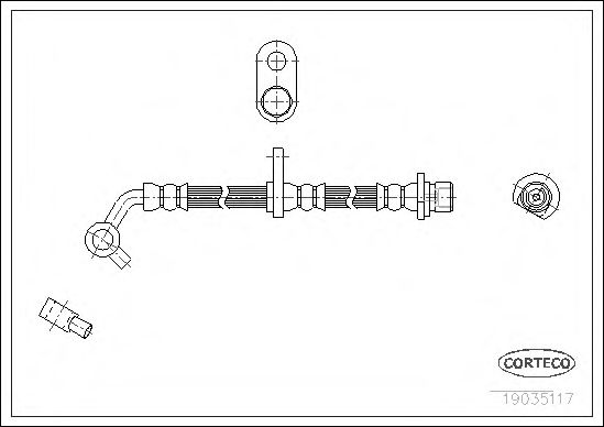 Тормозной шланг CORTECO 19035117