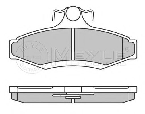 Комплект тормозных колодок, дисковый тормоз MEYLE 025 232 3714