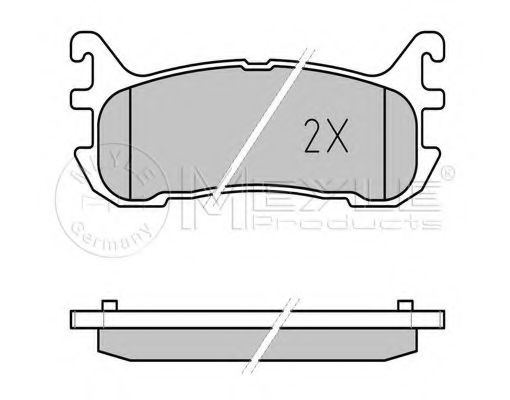 Комплект тормозных колодок, дисковый тормоз MEYLE 23387