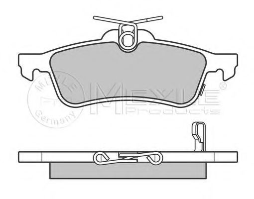Комплект тормозных колодок, дисковый тормоз MEYLE 24576
