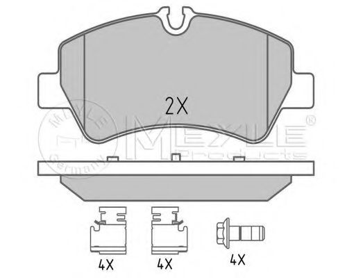 Комплект тормозных колодок, дисковый тормоз MEYLE 025 256 0418