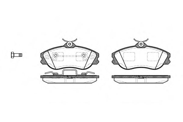 Комплект тормозных колодок, дисковый тормоз REMSA 0276.20