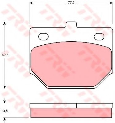 Комплект тормозных колодок, дисковый тормоз TRW GDB187