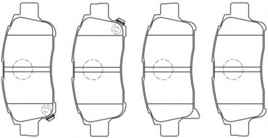 Комплект тормозных колодок, дисковый тормоз AISIN A1N068