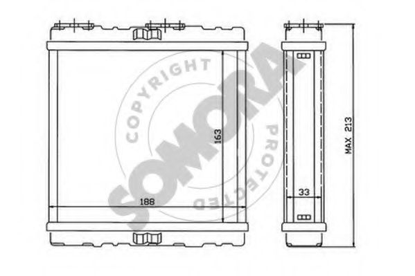Теплообменник, отопление салона SOMORA 271250