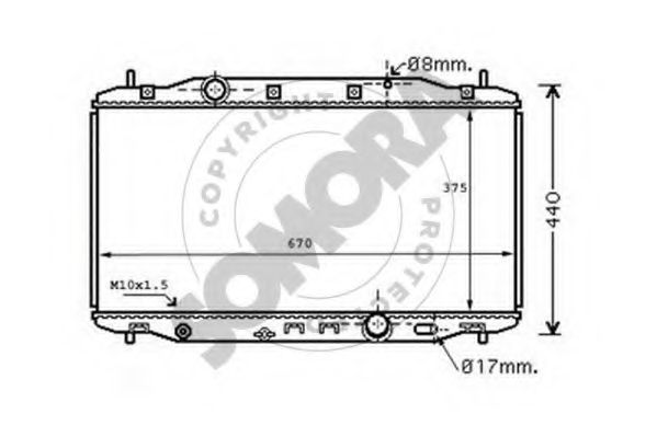 Радиатор, охлаждение двигателя SOMORA 123340B