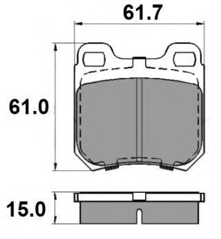 Комплект тормозных колодок, дисковый тормоз NATIONAL NP2046