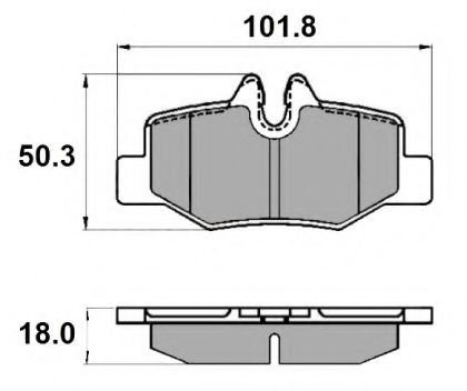 Комплект тормозных колодок, дисковый тормоз NATIONAL NP2282