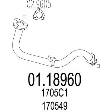 Труба выхлопного газа CIA 19683