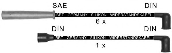 Комплект проводов зажигания BBT ZK1654