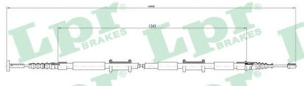 Трос, стояночная тормозная система LPR C0026B