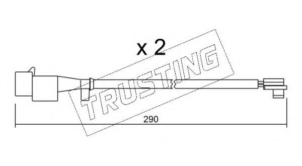 Сигнализатор, износ тормозных колодок TRUSTING SU.260K