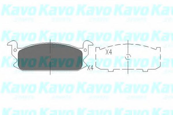 Комплект тормозных колодок, дисковый тормоз KAVO PARTS KBP-1503