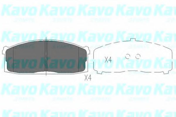 Комплект тормозных колодок, дисковый тормоз KAVO PARTS KBP-6521