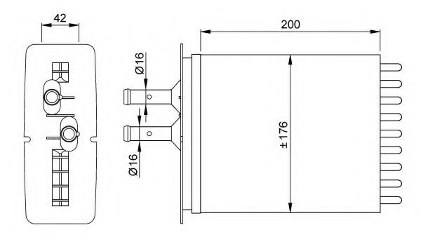 Теплообменник, отопление салона NRF 53205