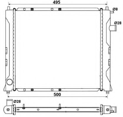 Радиатор, охлаждение двигателя NRF 58107A