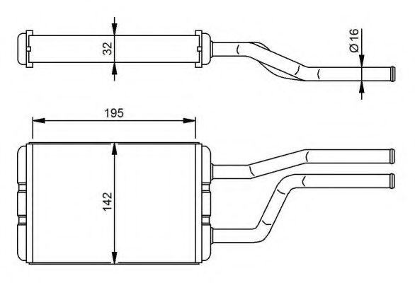 Теплообменник, отопление салона NRF 58358