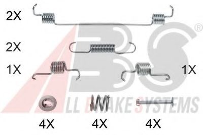 Комплектующие, тормозная колодка A.B.S. 0018Q