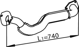 Труба выхлопного газа DINEX 74103