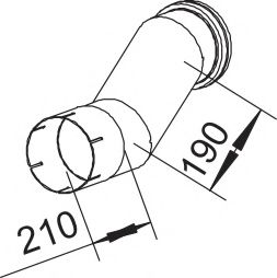Труба выхлопного газа DINEX 54629