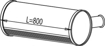 Средний / конечный глушитель ОГ DINEX 28388