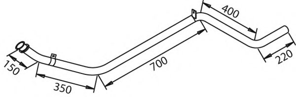 Труба выхлопного газа DINEX 50149