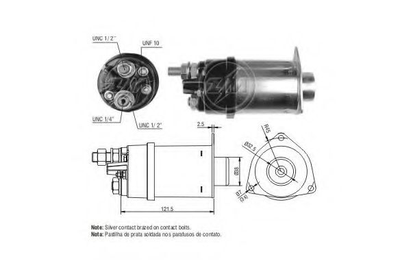 Тяговое реле, стартер ERA 3908598