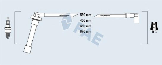 Комплект проводов зажигания FAE 85821