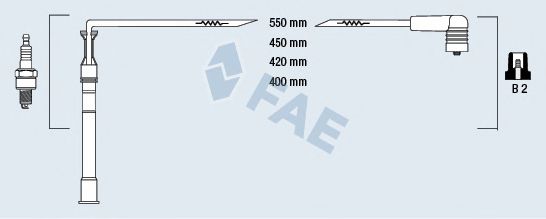 Комплект проводов зажигания FAE 85991