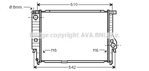 Радиатор, охлаждение двигателя AVA QUALITY COOLING BW2167