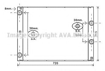 Радиатор, охлаждение двигателя AVA QUALITY COOLING BW2404