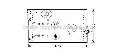 Радиатор, охлаждение двигателя AVA QUALITY COOLING BW2410