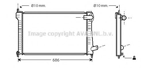 Радиатор, охлаждение двигателя AVA QUALITY COOLING CN2182